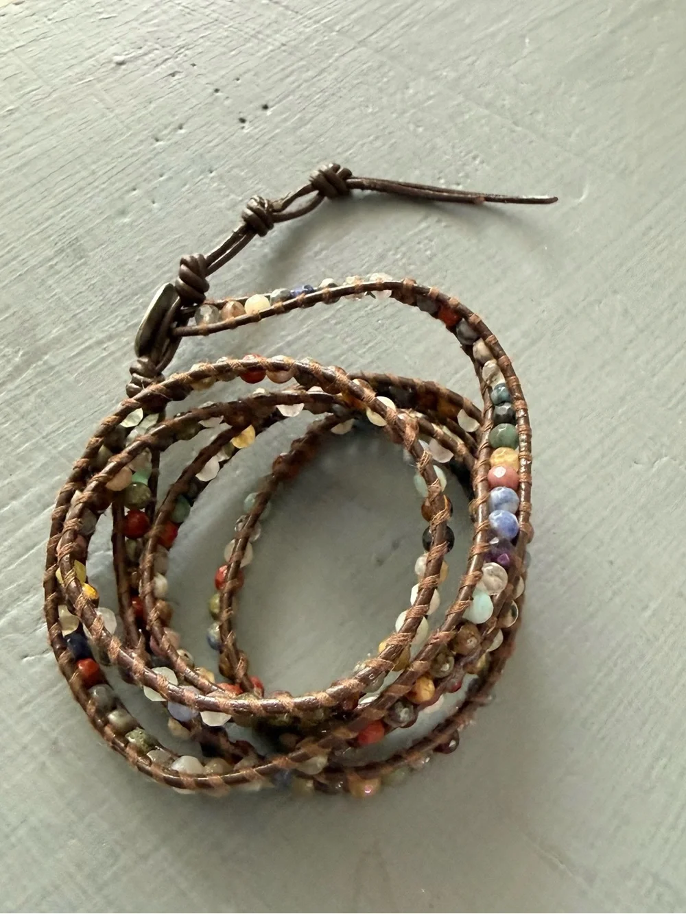 Chan Luu Multi-Color Stone Beaded Wrap Bracelet
